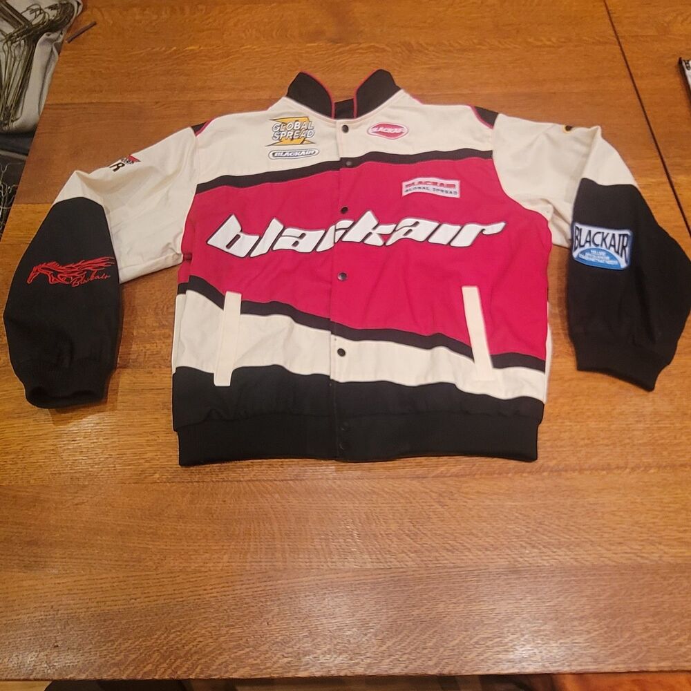 Aelfric Eden BlackAir Motorsports Racing Jacket Men’s 2XL Varsity Bomber Coat
